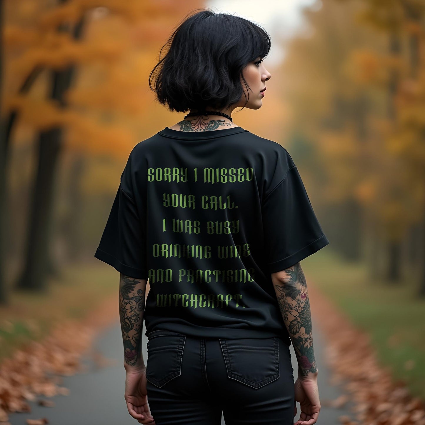 Witch Drinking Wine T-Shirt: Witchcraft Tee