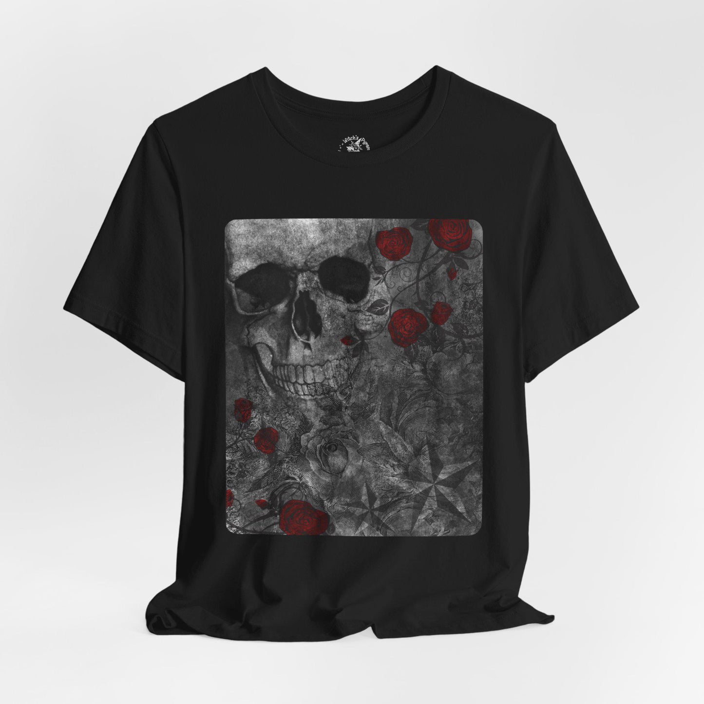Skull and Roses Gothic Tee: Alternative Goth T-Shirt