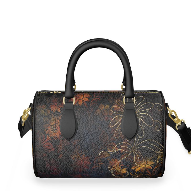 Jewel Tone Floral Mini Duffle Bag