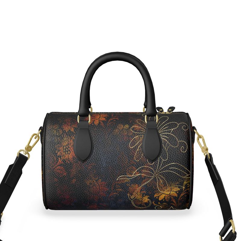 Jewel Tone Floral Mini Duffle Bag