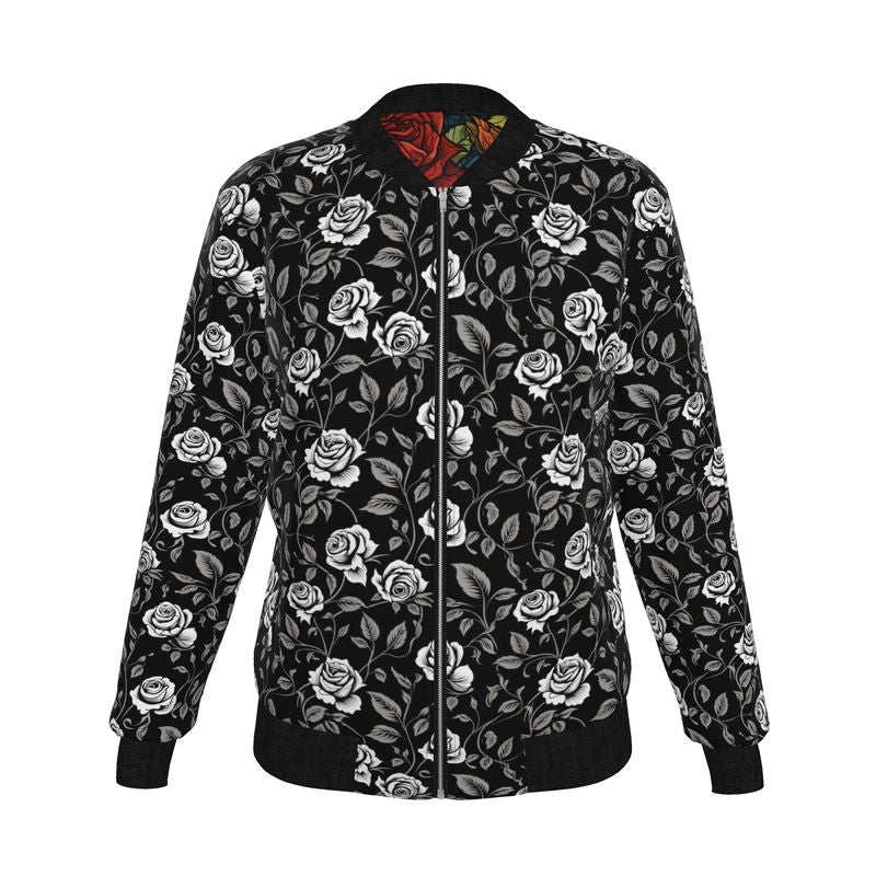 Electric Rose Women's Reversible Silk Bomber Jacket