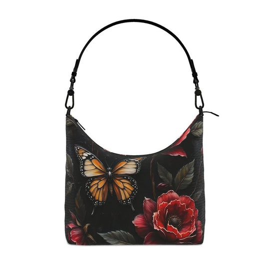 Butterfly Floral Square Hobo Bag