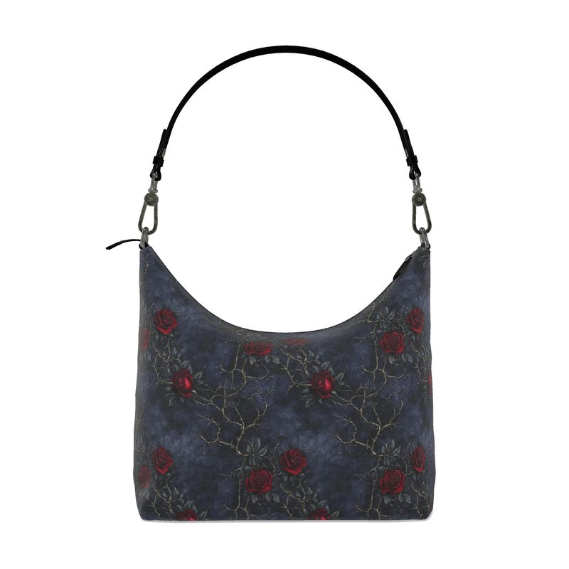 Mourning Rose Square Hobo Bag