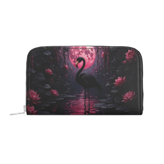 Black Flamingo Leather Wallet