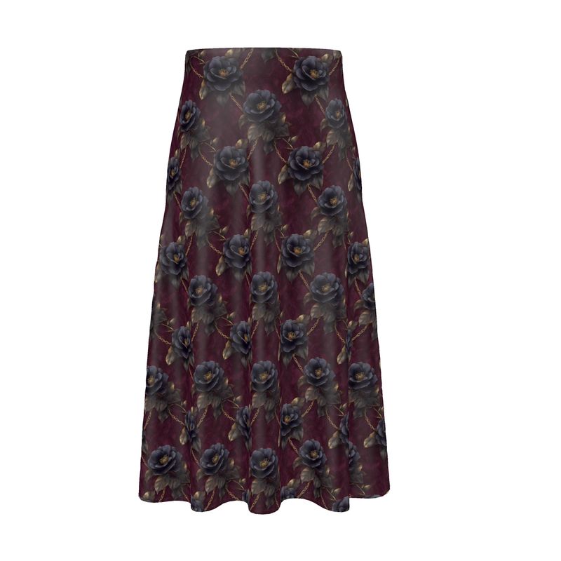 Floral Chains Midi Skirt