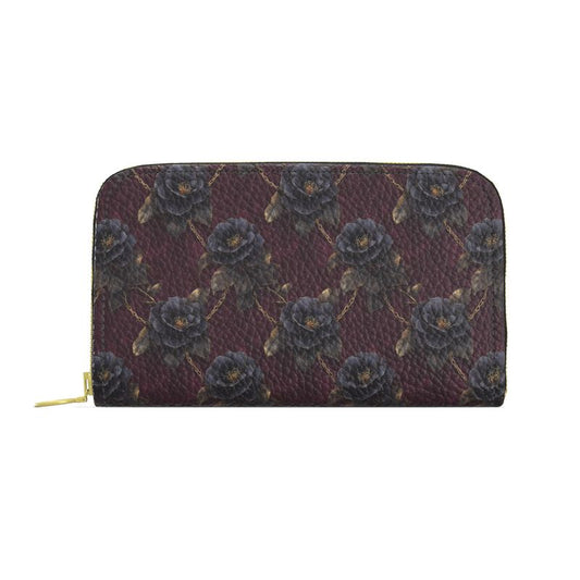 Floral Chain Leather Wallet