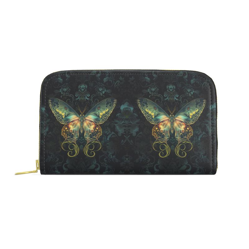 Luna Moth Leather Wallet