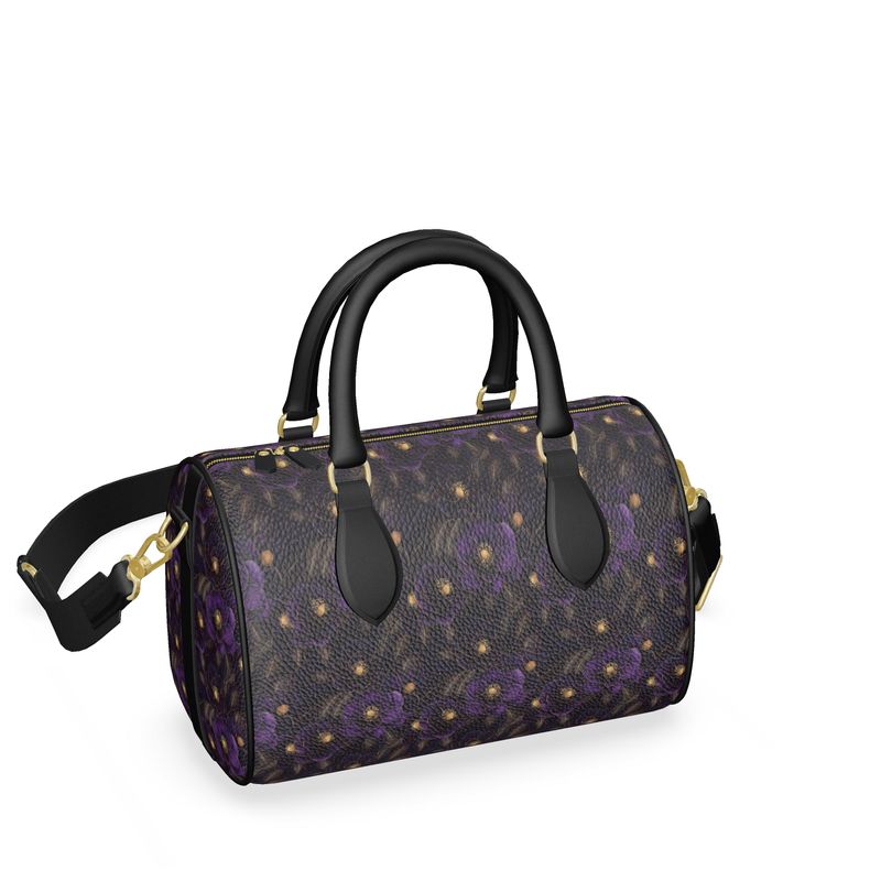 Purple Floral Mini Denbigh Duffle Handbag