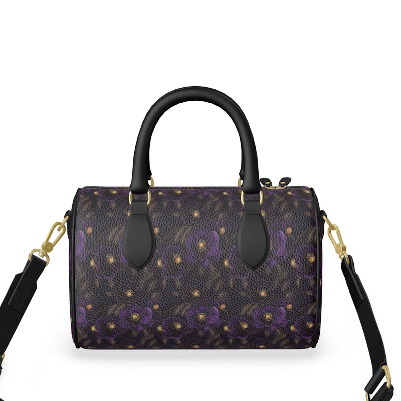 Purple Floral Mini Denbigh Duffle Handbag