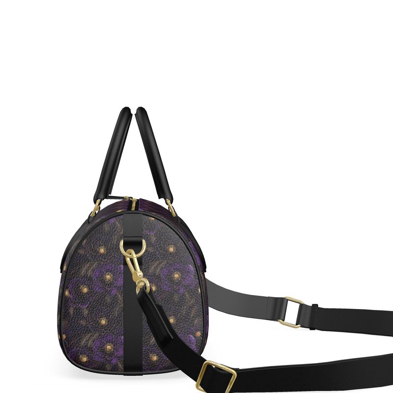 Purple Floral Mini Denbigh Duffle Handbag