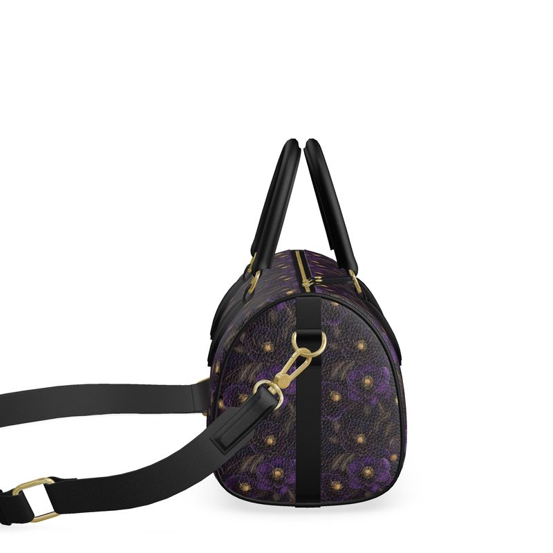 Purple Floral Mini Denbigh Duffle Handbag