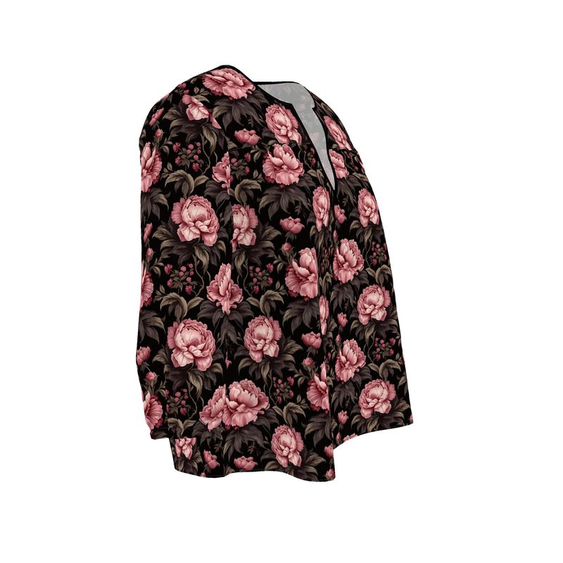 Pink Peony Womens Blouse