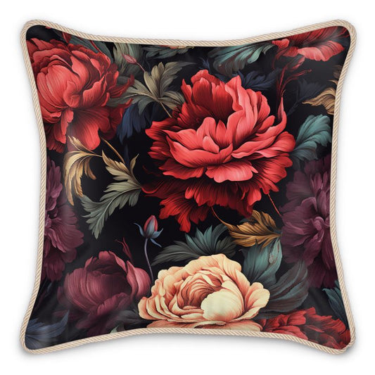 Floral Silk Pillow Cover
