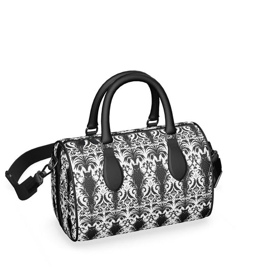 Gothic Feline Mini Barrel Handbag