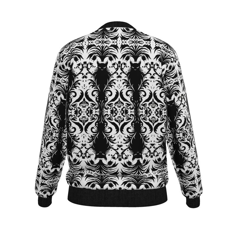 Women's Pink Floral Reversible Silk Bomber Jacket