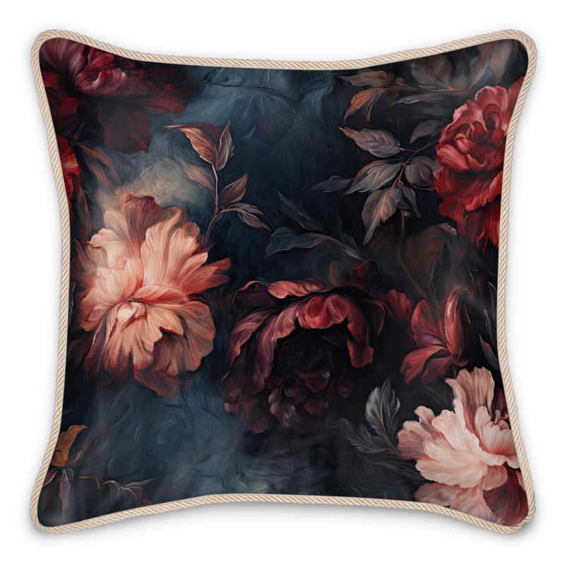 Silk Pillow Rococo Floral
