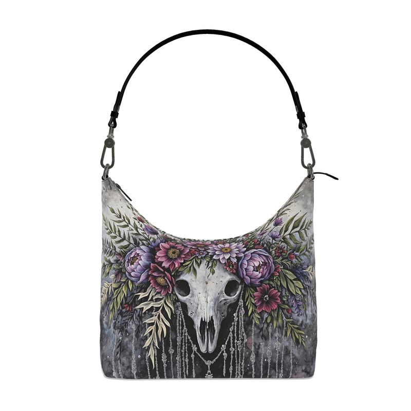 Boho Skull Square Hobo Handbag