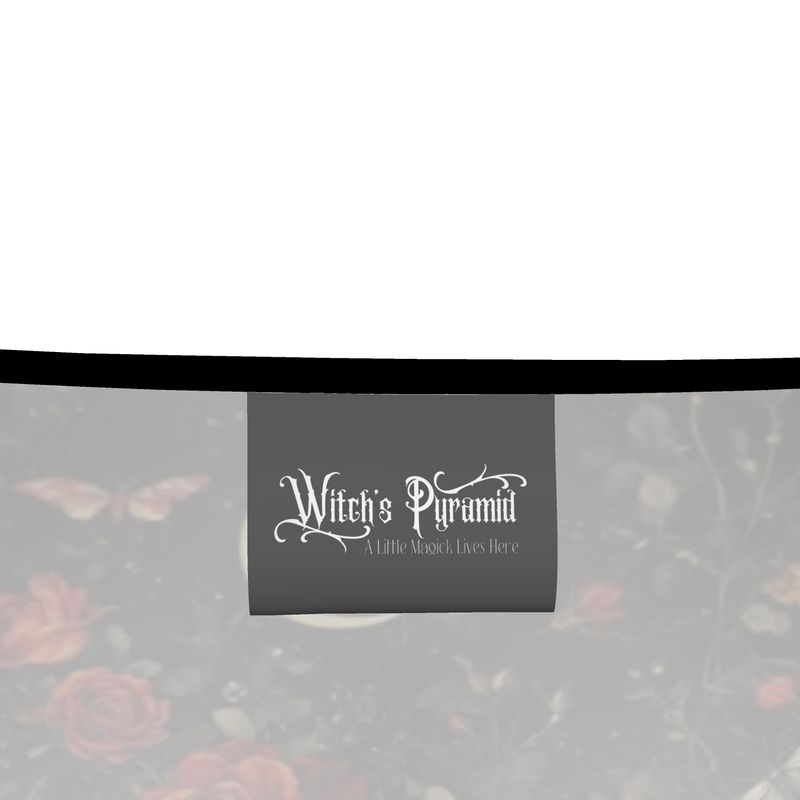 Womens Black and Red Floral Blouse