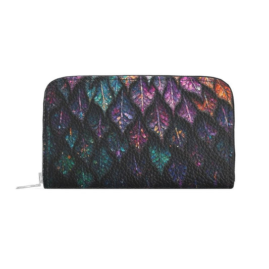 Dragon Scales Leather Wallet - Rainbow