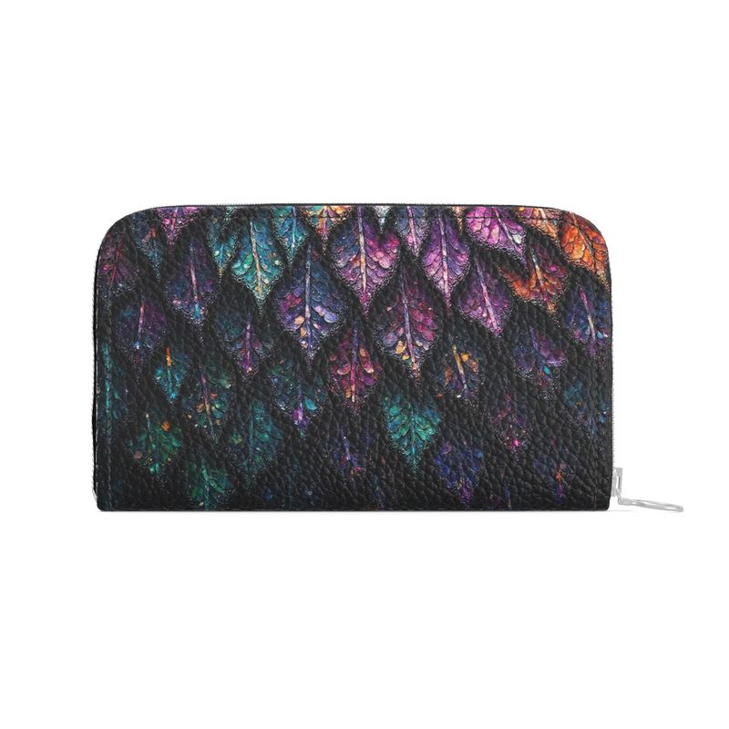 Dragon Scales Leather Wallet - Rainbow