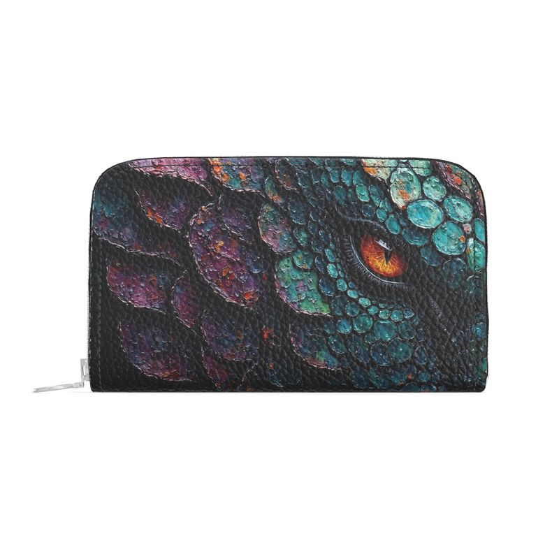 Blue Dragon Eye Ladies Leather Wallet