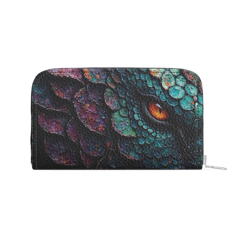 Blue Dragon Eye Ladies Leather Wallet