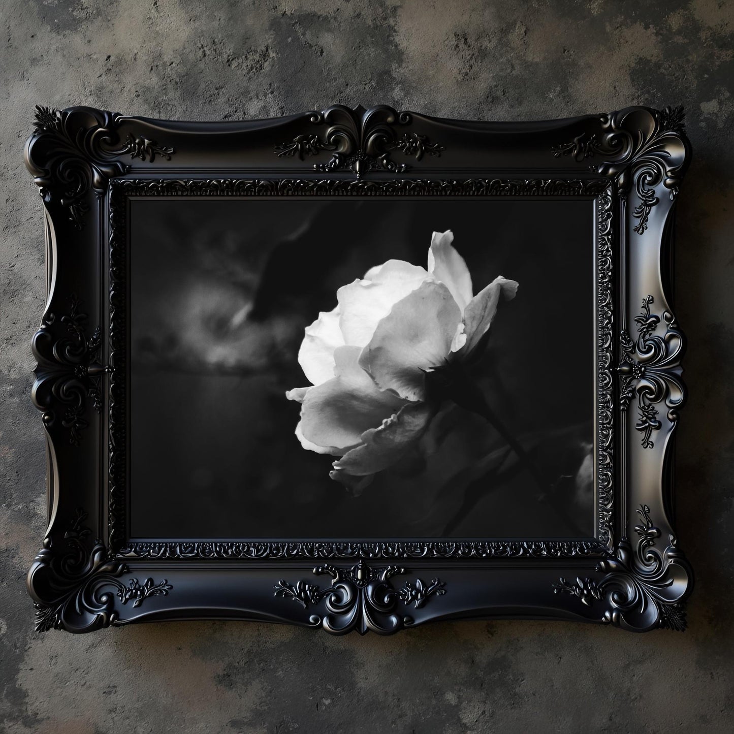 Gothic Rose Fine Art Print: Black and White Floral Photography