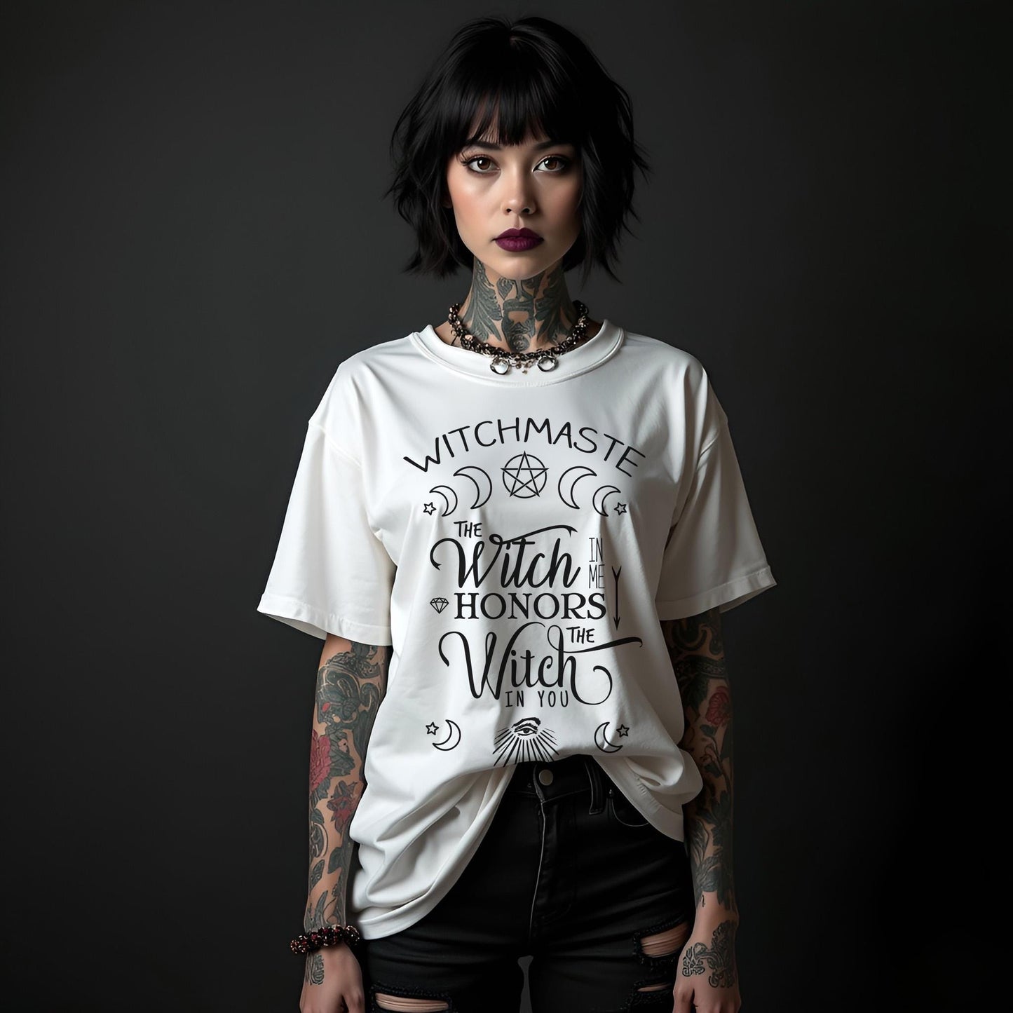 Witchmaste Graphic T-Shirt: Gothic Wicca Tee