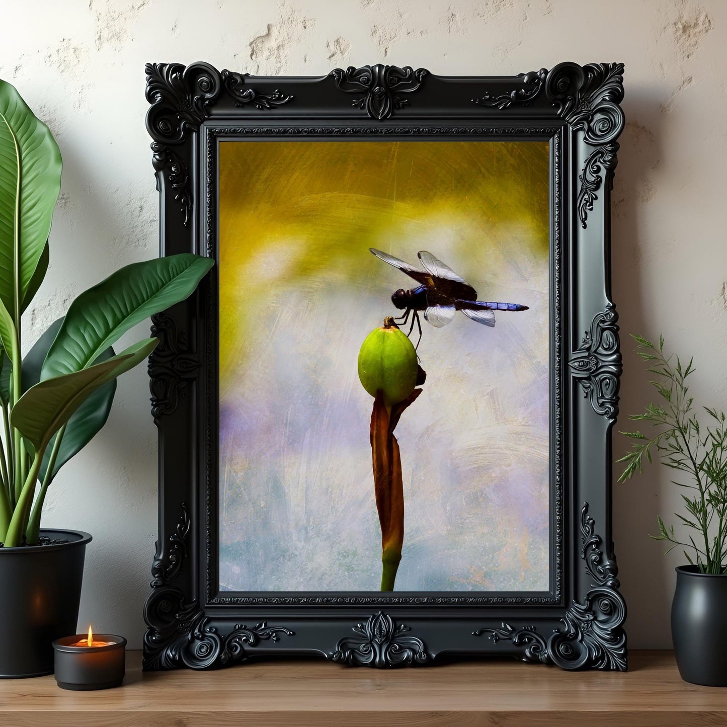 Dragonfly Giclee Print: Fine Art Nature Photography, Elegant Wall Decor