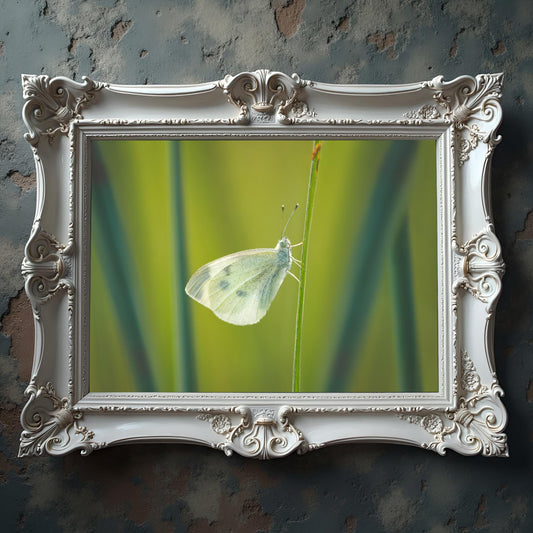 White Butterfly Giclee Print: Fine Art Nature Photography