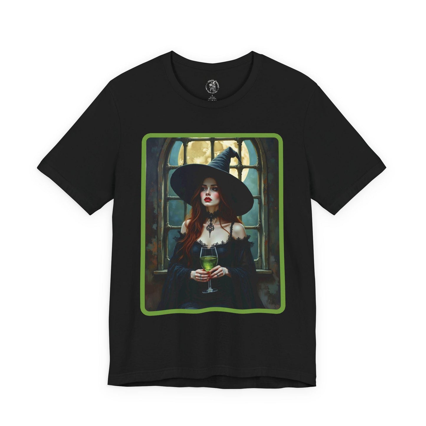 Witch Drinking Wine T-Shirt: Witchcraft Tee