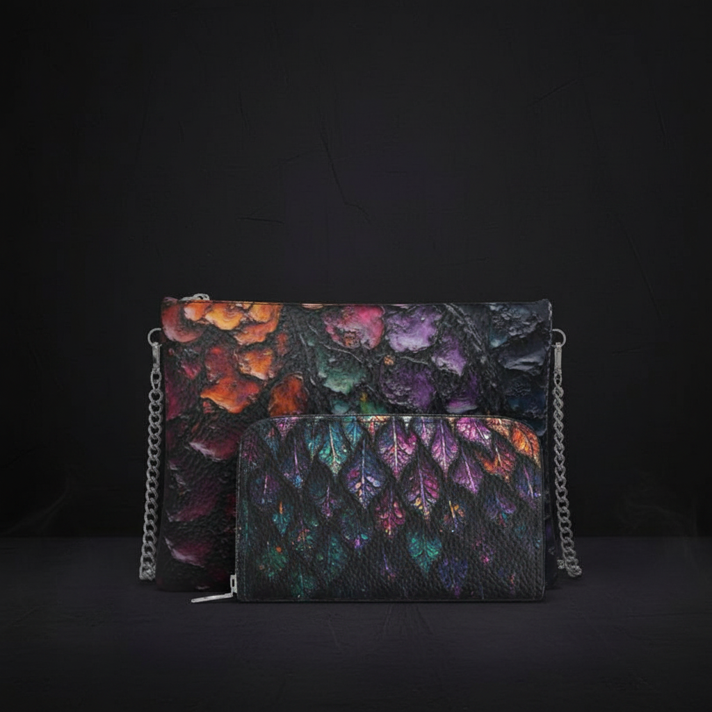Dragon Collection - Crossbody Bag and Rainbow Wallet