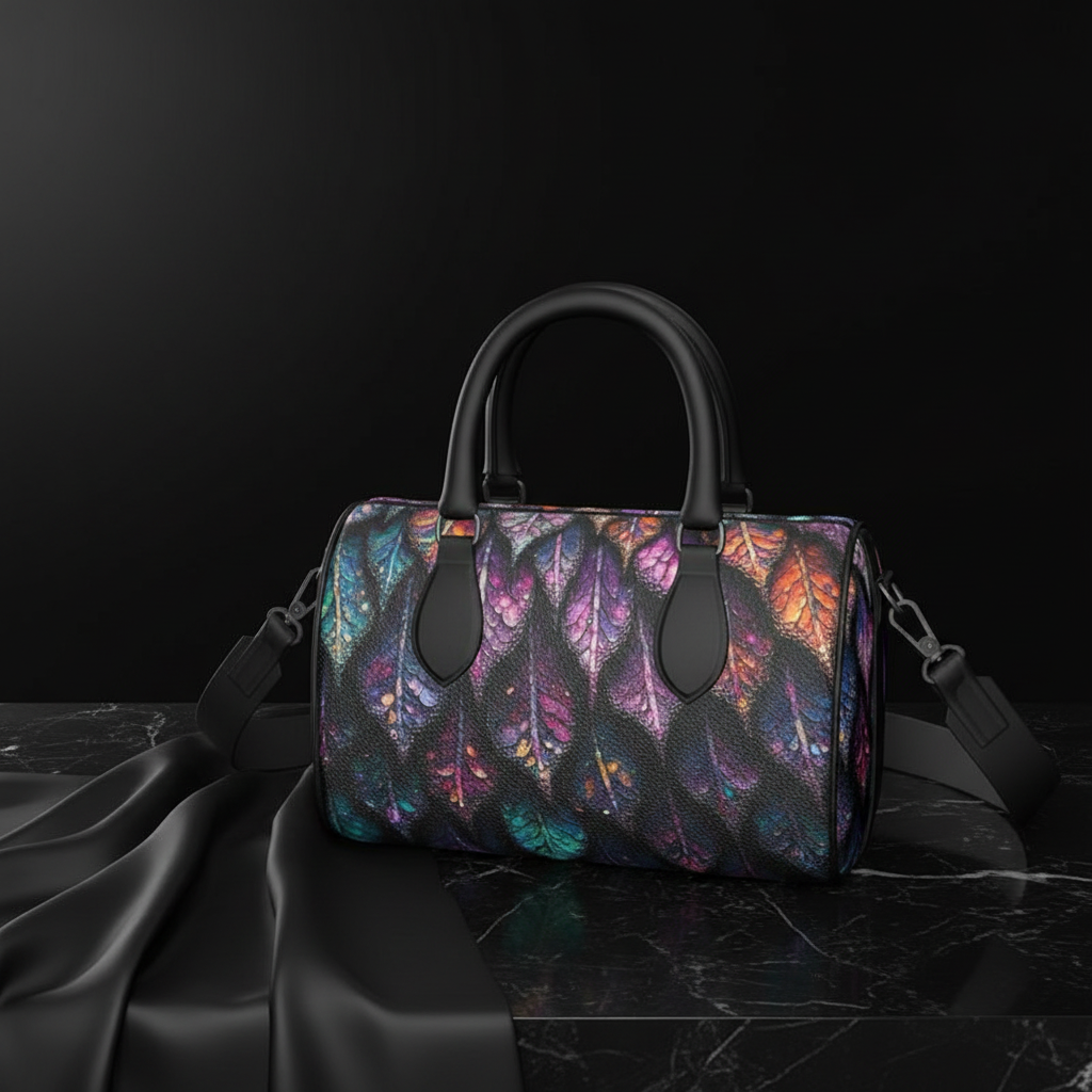 Dragon Scales Handbag Black Marble Studio