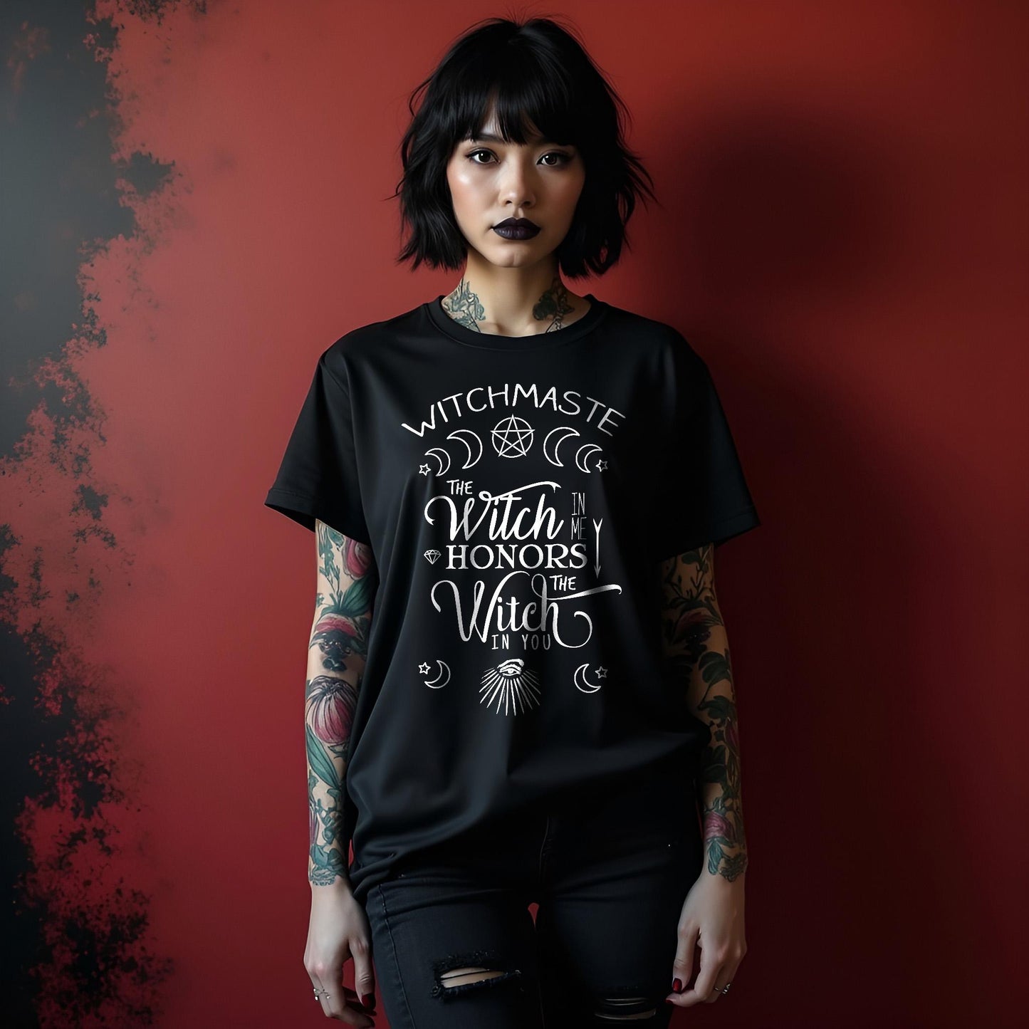 Witchmaste Graphic T-Shirt: Gothic Wicca Tee
