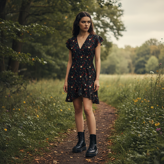 Floral Moons Tea Dress - Outdoor Square