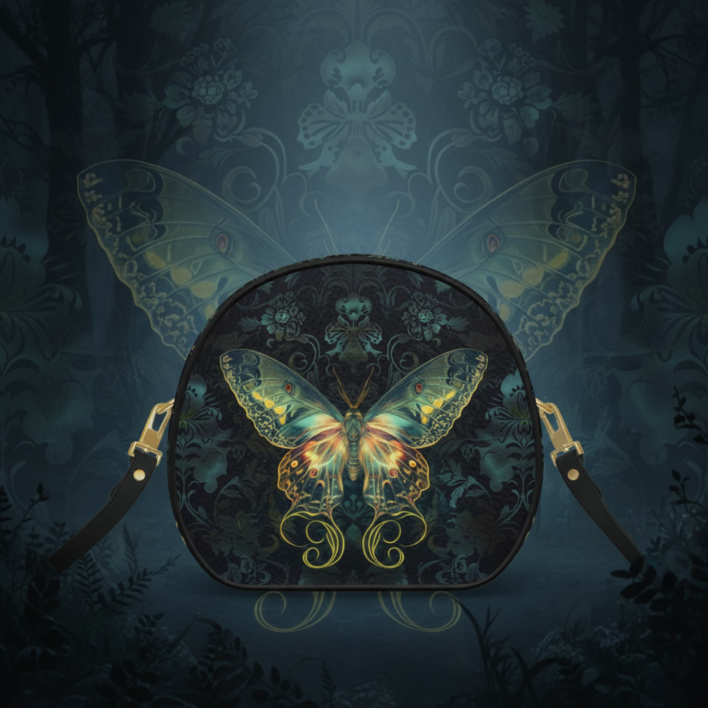 Luna Moth Handbag - Mysterious Mist